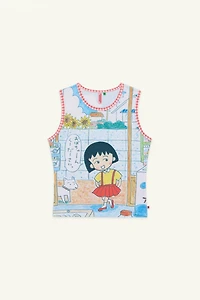 Strawberry Western Chibi Maruko Chan Sweet Shopper Tank