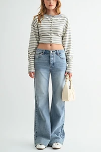 Jemina Denim The Meridian High-Rise Loose Flare Jean
