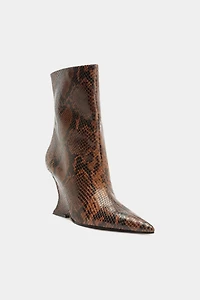 Schutz Siena Snake Print Booties