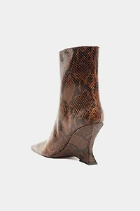 Schutz Siena Snake Print Booties