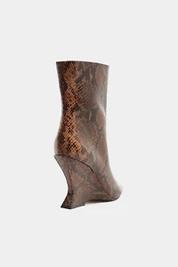 Schutz Siena Snake Print Booties