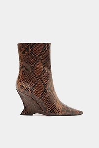 Schutz Siena Snake Print Booties