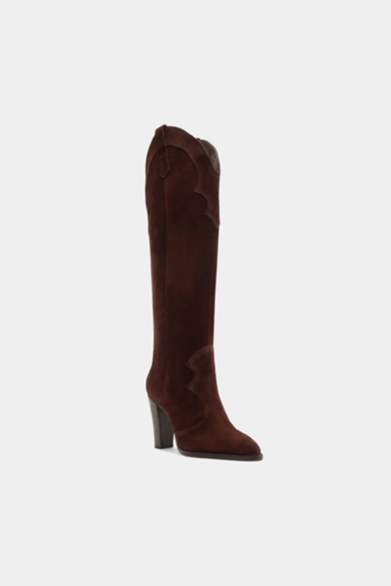 Schutz Miller Up Suede Booties