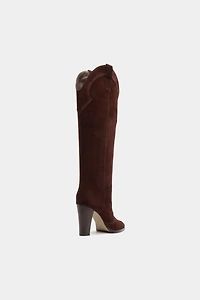 Schutz Miller Up Suede Booties
