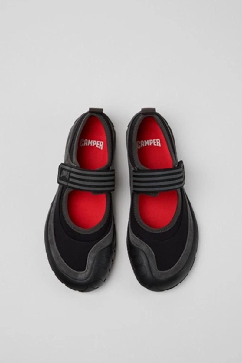 Camper Peu Path+ Suede and Textile Ballerinas