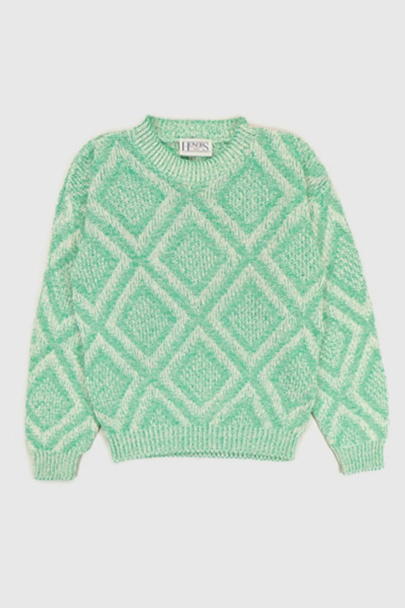 Vintage Mint Green Knit Sweater