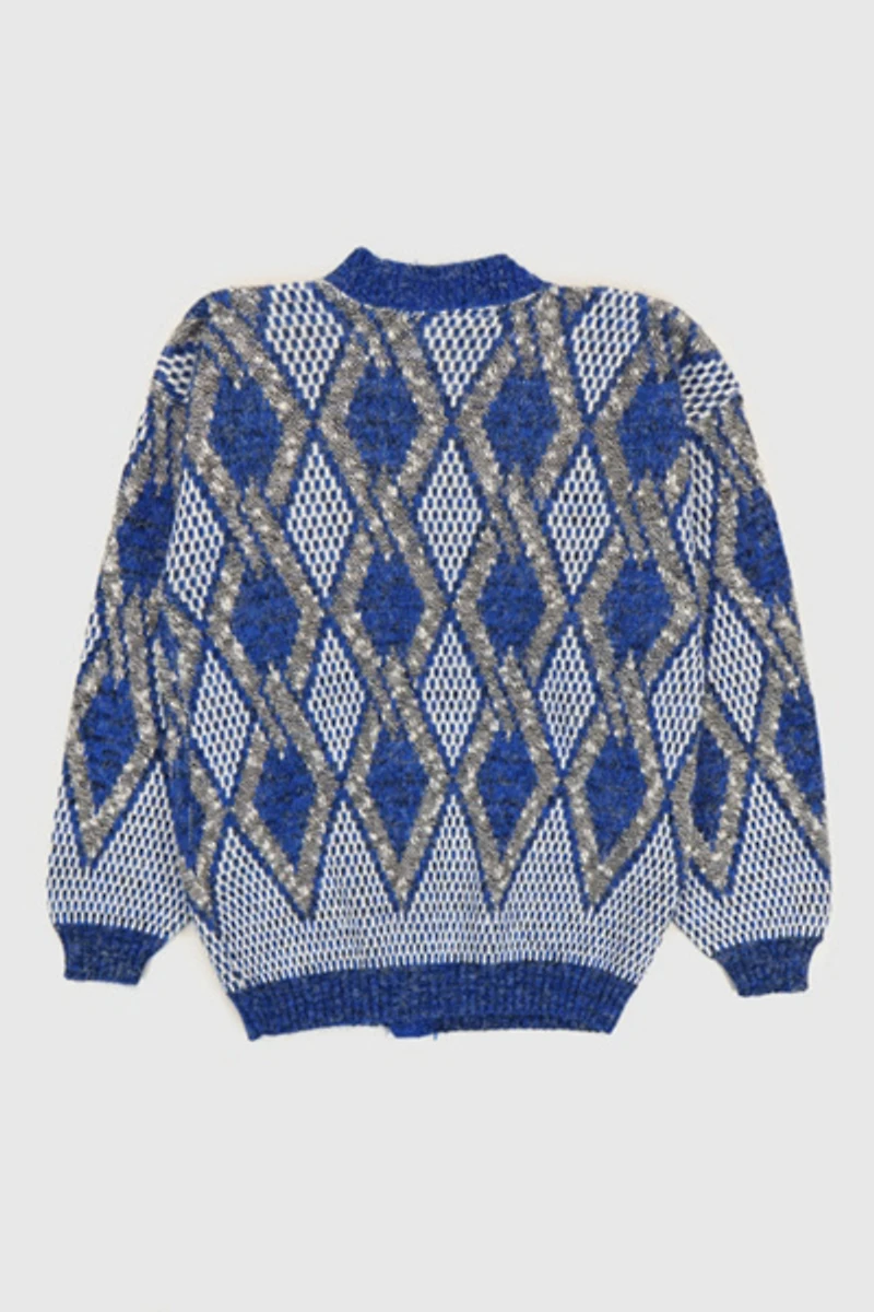Vintage Argyle Pattern Cardigan