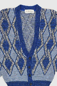 Vintage Argyle Pattern Cardigan