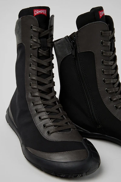 Camper Peu Path+ Textile and Leather High Boots