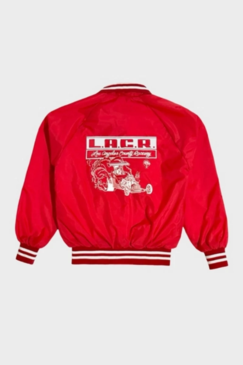 Vintage 1980's LA County Raceway Baseball Jacket