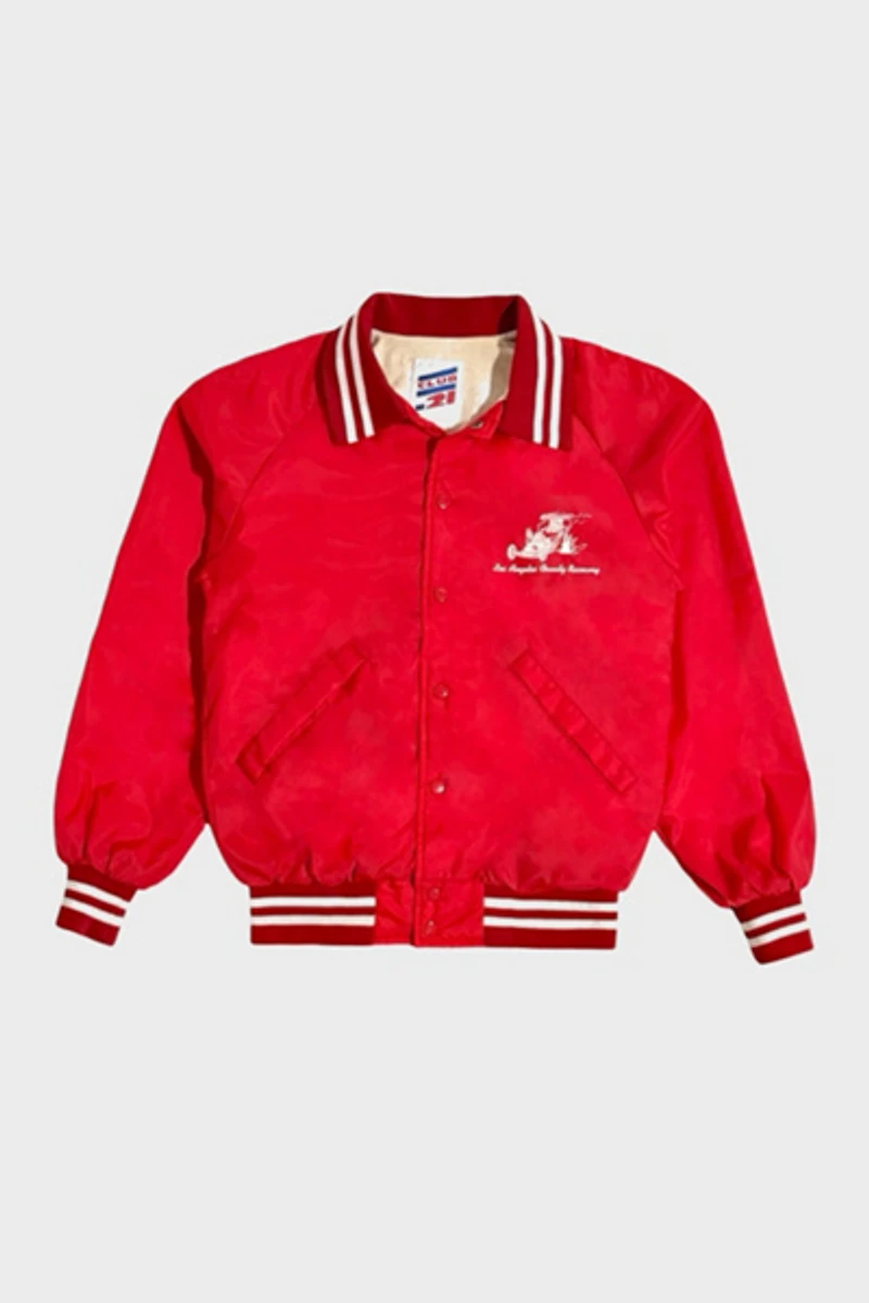 Vintage 1980's LA County Raceway Baseball Jacket