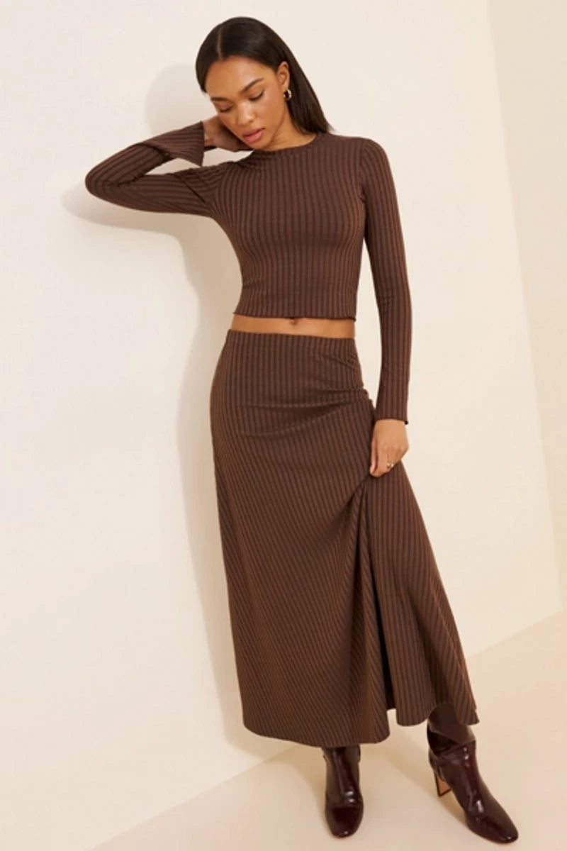 Sunday Ritual Ribbed Knit Crop Top