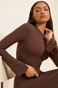Sunday Ritual Ribbed Knit Crop Top