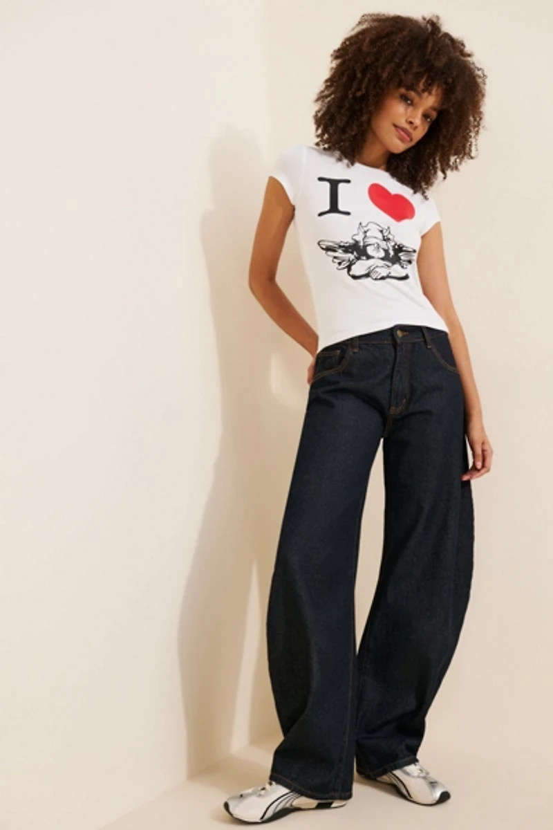 NUULY X Boys Lie I Heart Baby Tee