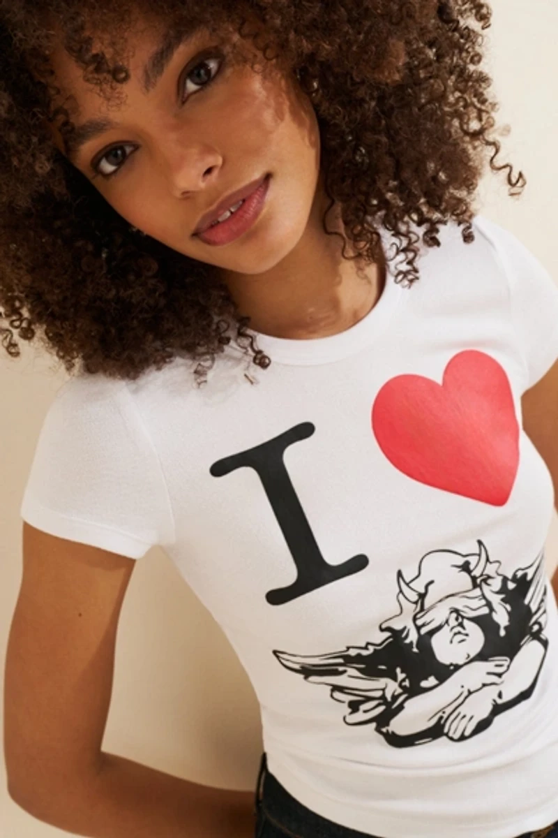 NUULY X Boys Lie I Heart Baby Tee