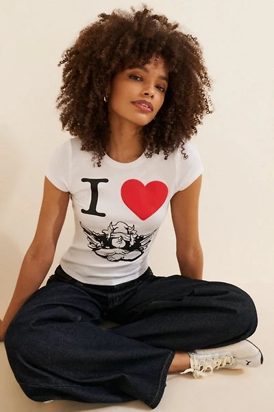 NUULY X Boys Lie I Heart Baby Tee