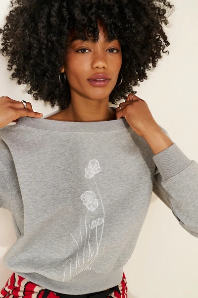 Cubic Embroidered Crew Neck Sweatshirt