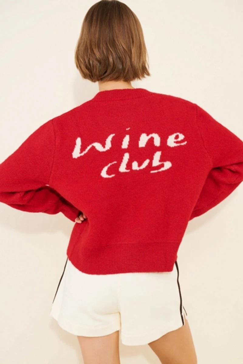 Cubic Wine Club Crew Cardigan