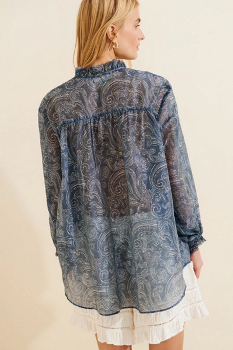 Glamorous Sheer Boho Blouse
