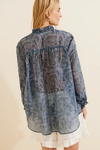 Glamorous Sheer Boho Blouse