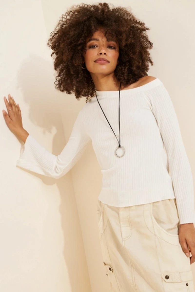 Sunday Ritual Heather Off-The-Shoulder Top