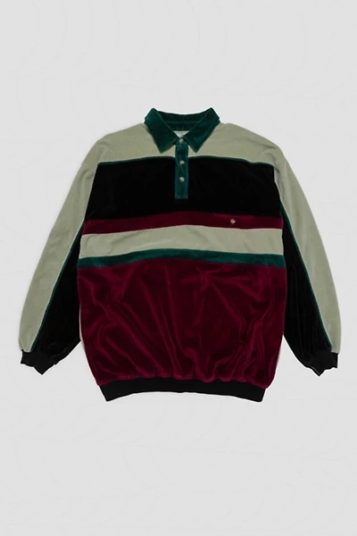 Vintage Velour Collared Long Sleeve Shirt