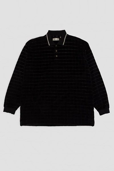 Vintage Velvet Collared Long Sleeve Shirt