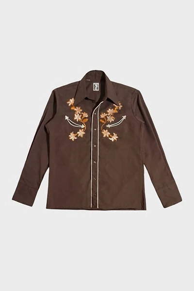 Vintage 1970's Embroidered Pearl Snap Western Shirt