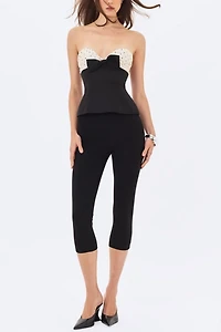 Miss Circle Ulrike Polka Dot Sweetheart Peplum Top