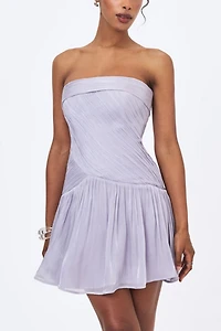 Miss Circle Yalena Crystal Organza Strapless Mini Dress