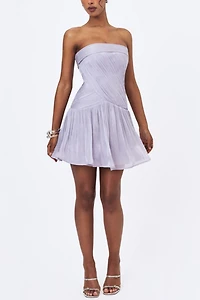Miss Circle Yalena Crystal Organza Strapless Mini Dress