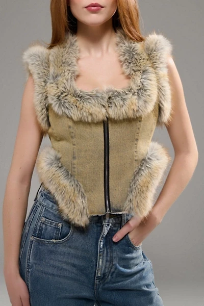 Azalea Wang Zoraya Faux Fur Vest