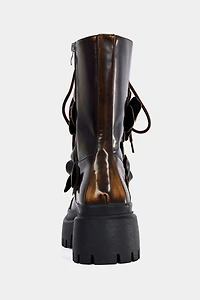 Azalea Wang Etra Floral Platform Bootie