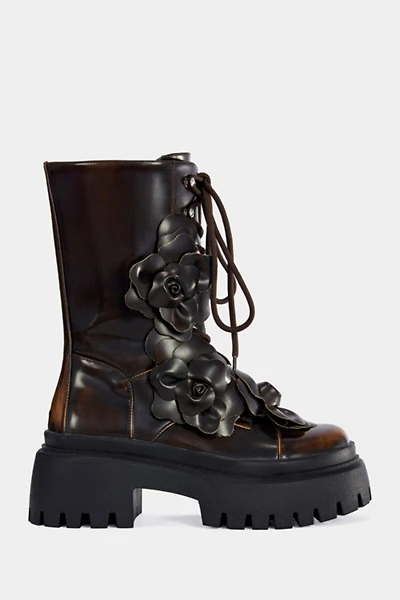 Azalea Wang Etra Floral Platform Bootie