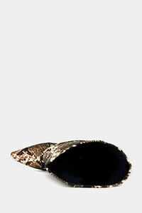 Azalea Wang Francoise Snake Print Block Boot