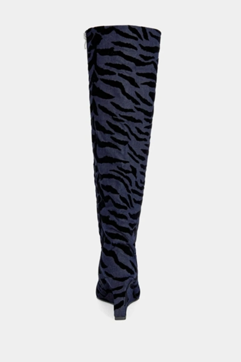 Azalea Wang Kenya Animal Print Wedge Boot