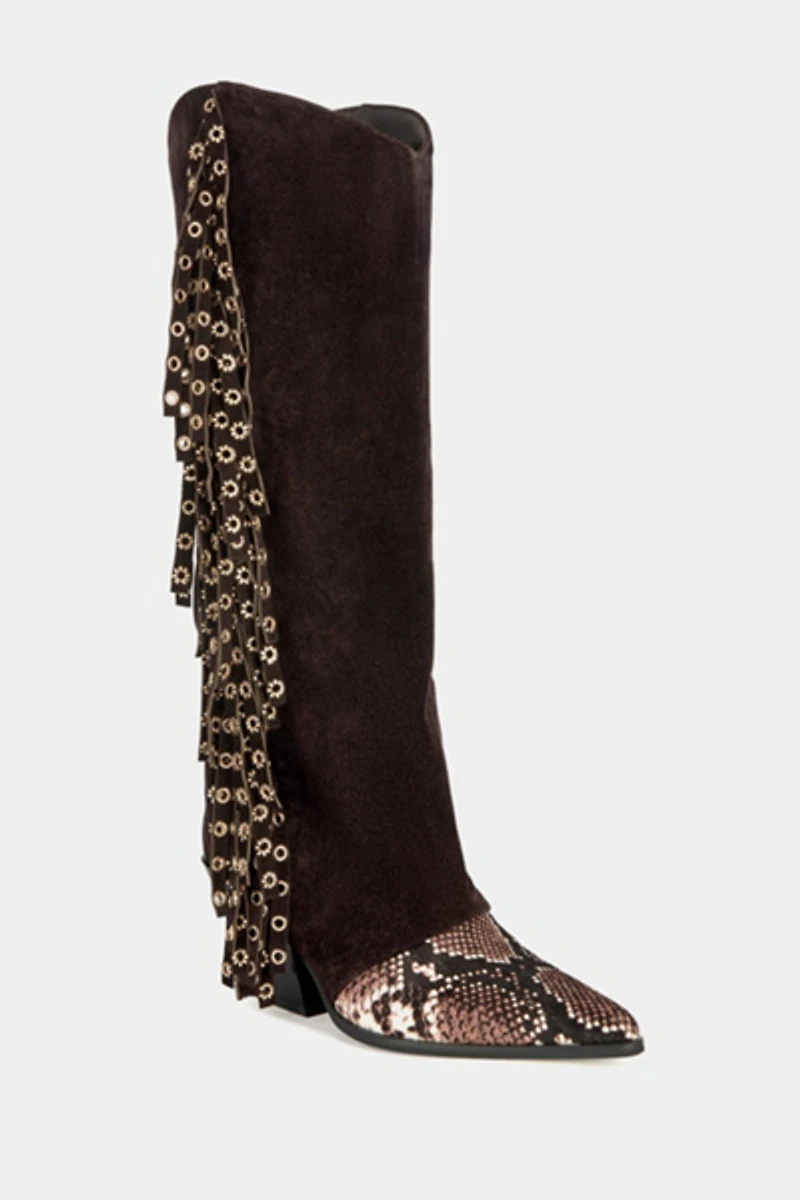 Azalea Wang Mcbride Fringe Block Boot