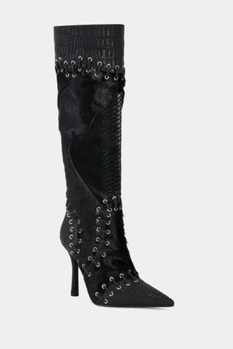 Azalea Wang Novak Lace-Up Boot