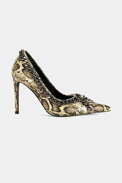 Azalea Wang Ravelle Snake Print Stiletto