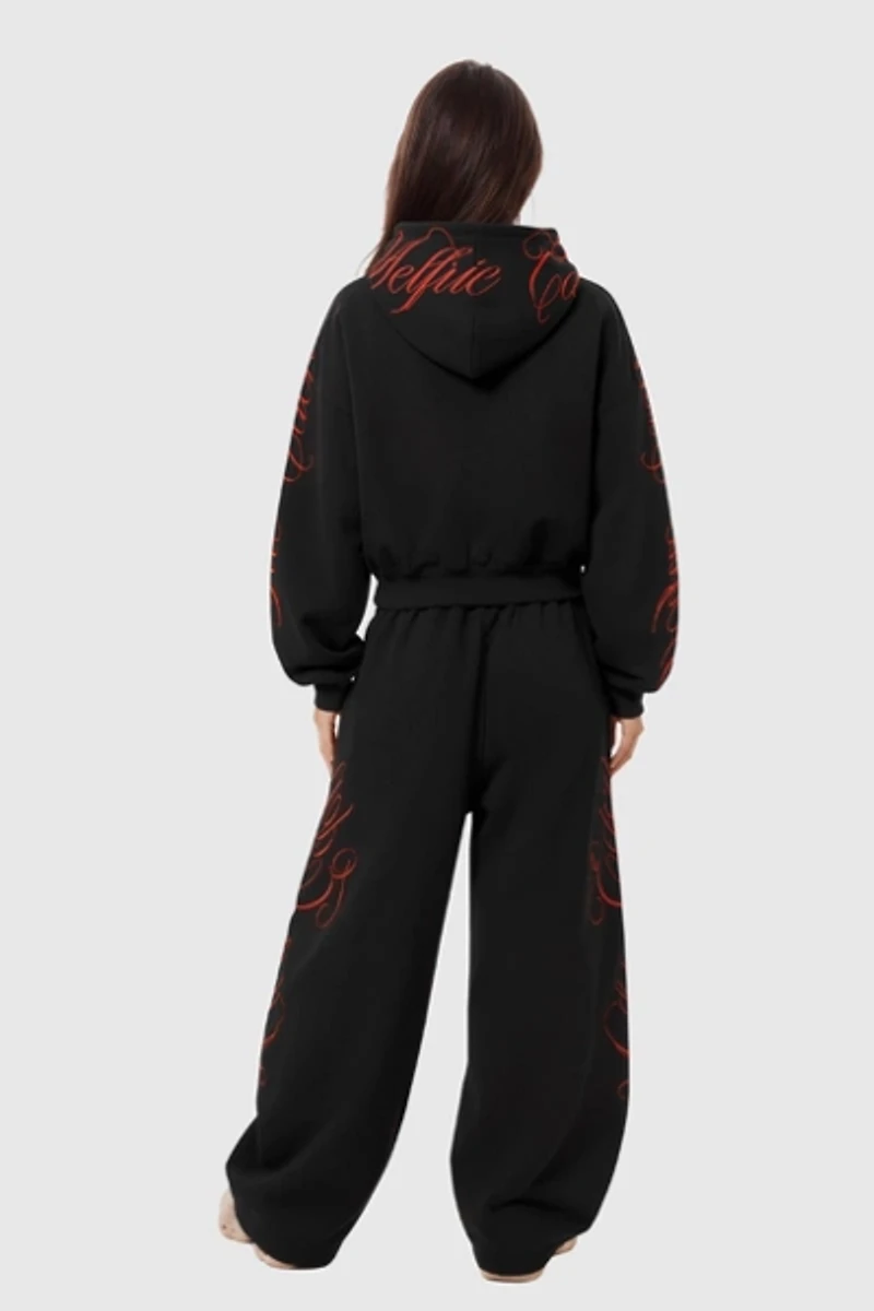 Aelfric Eden Boxy Script Embroidery Hoodie Sets