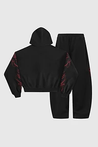 Aelfric Eden Boxy Script Embroidery Hoodie Sets