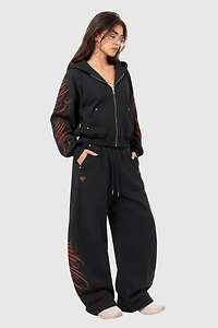 Aelfric Eden Boxy Script Embroidery Hoodie Sets