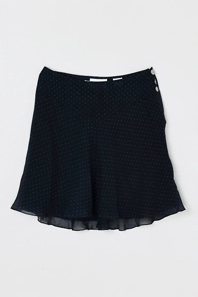 Vintage Y2k Dotted Silk Mini Skirt
