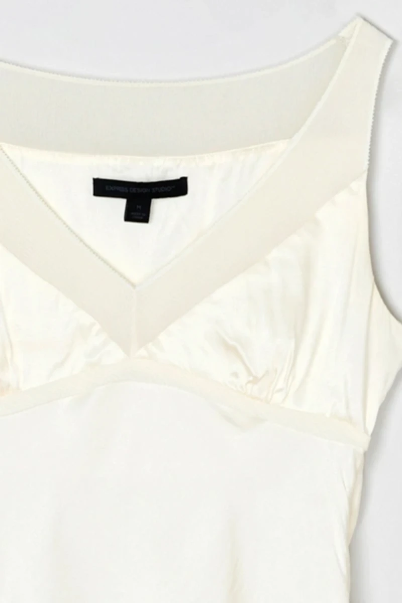 Vintage Y2k Light Cream Silk Top