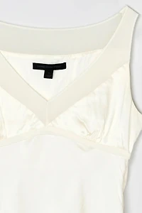 Vintage Y2k Light Cream Silk Top
