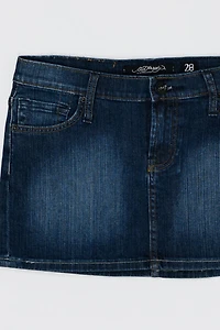 Vintage Y2k Ed Hardy Rhinestone Denim Mini Skirt
