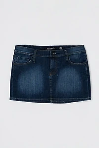 Vintage Y2k Ed Hardy Rhinestone Denim Mini Skirt