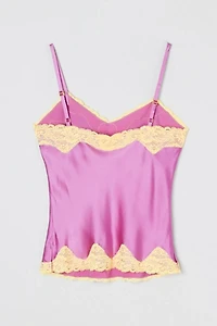 Vintage Y2k Lace & Silk Top