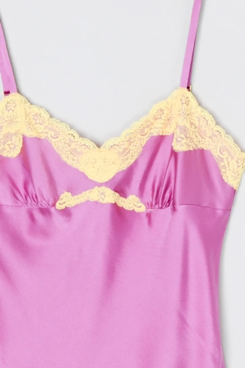 Vintage Y2k Lace & Silk Top