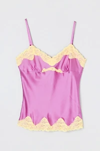 Vintage Y2k Lace & Silk Top
